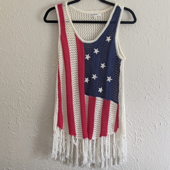 Cloud Chaser Sweaters - Cloud Chaser American Flag Sleeveless Sweater